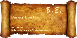 Berey Evelin névjegykártya